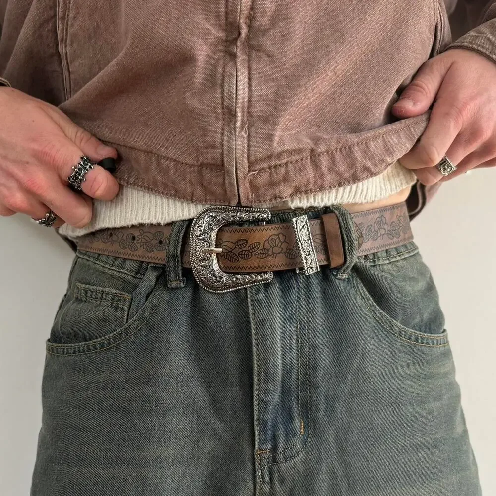 Vintage style brown and silver